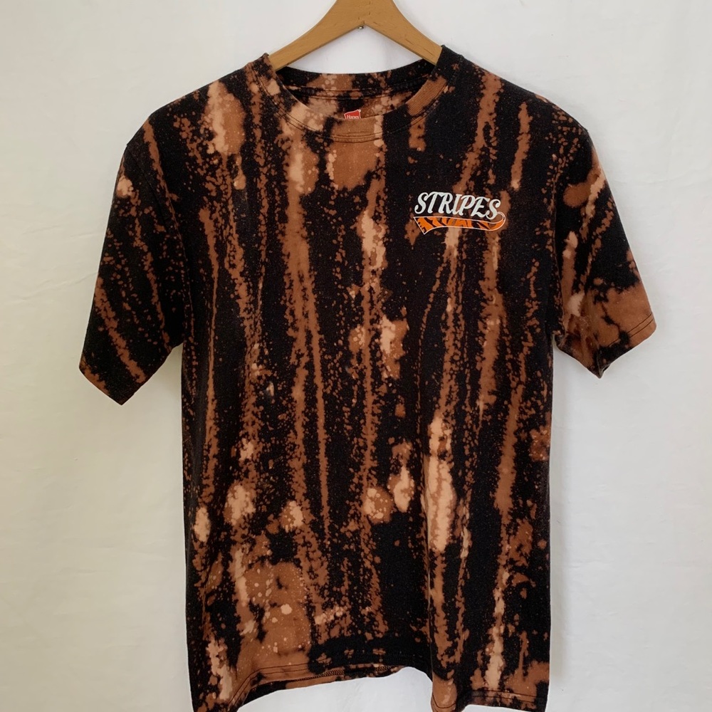 Up-Cycled & Custom Reworked Bleach dyed T-shirt